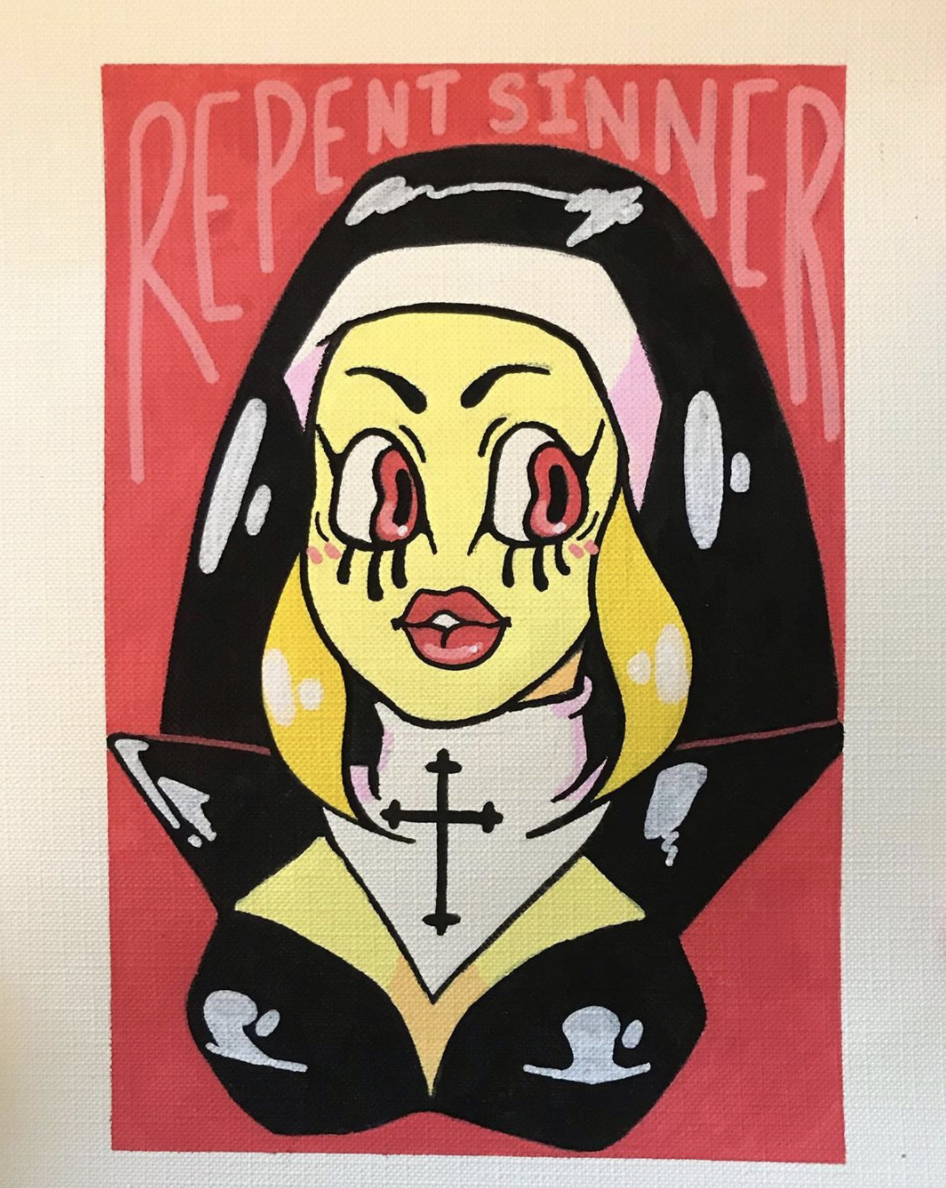 repent sinner posca piece