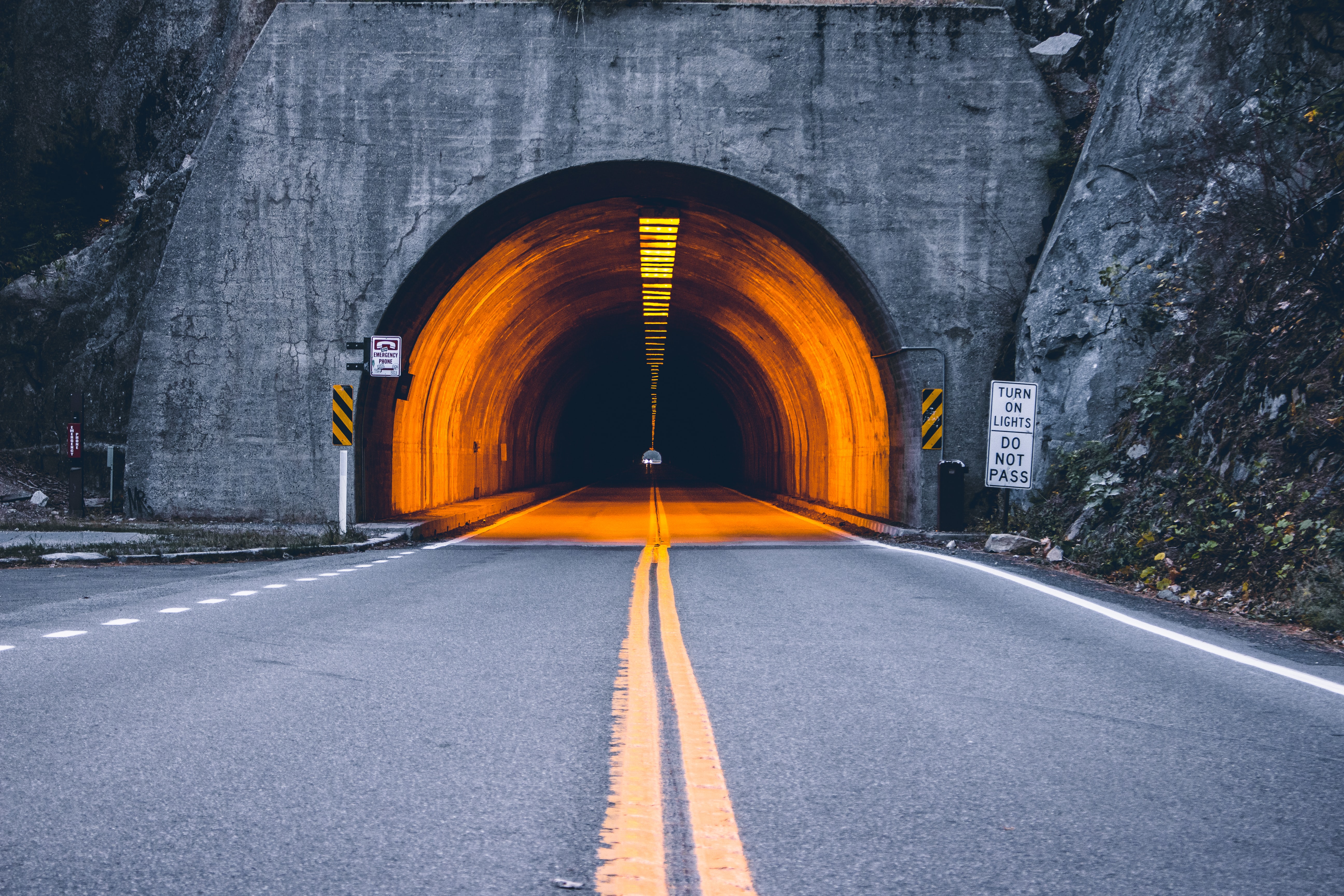 A painting Wil E Coyote did of a tunnel with lights